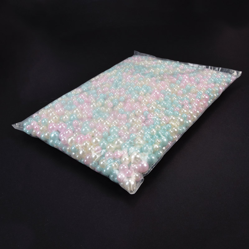 Намистини для сумок ОПТ, Пластикові круглі, Перли, 6-10 мм, Мікс різнокольоровий (BUS-059769)