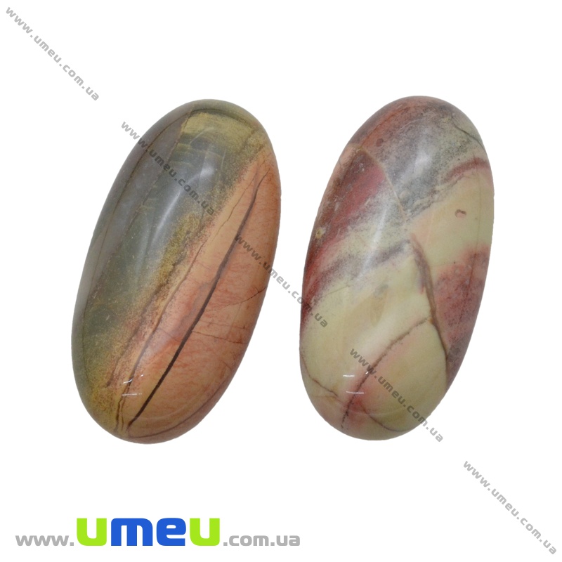 Кабошон нат. камінь Яшма, Овал, 30х15 мм (KAB-035270)