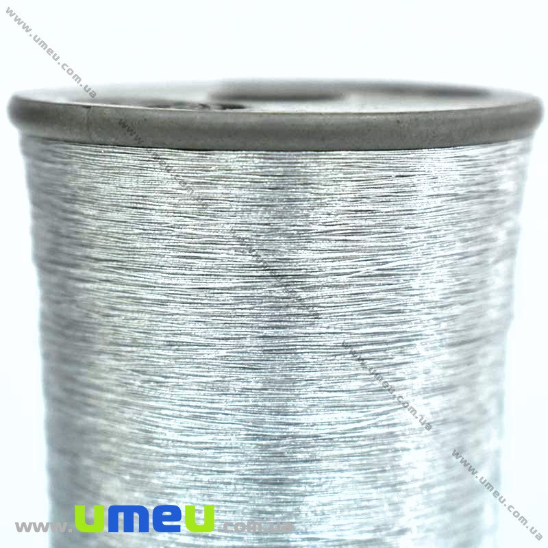 Нитки металізовані 0,1 мм, Срібляста (KNT-028174)