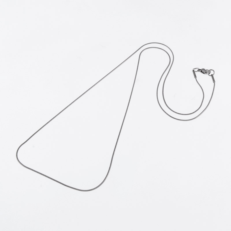 Основа на шию з нерж. ст., 1 мм, Темне срібло, 50 см (STL-057855)