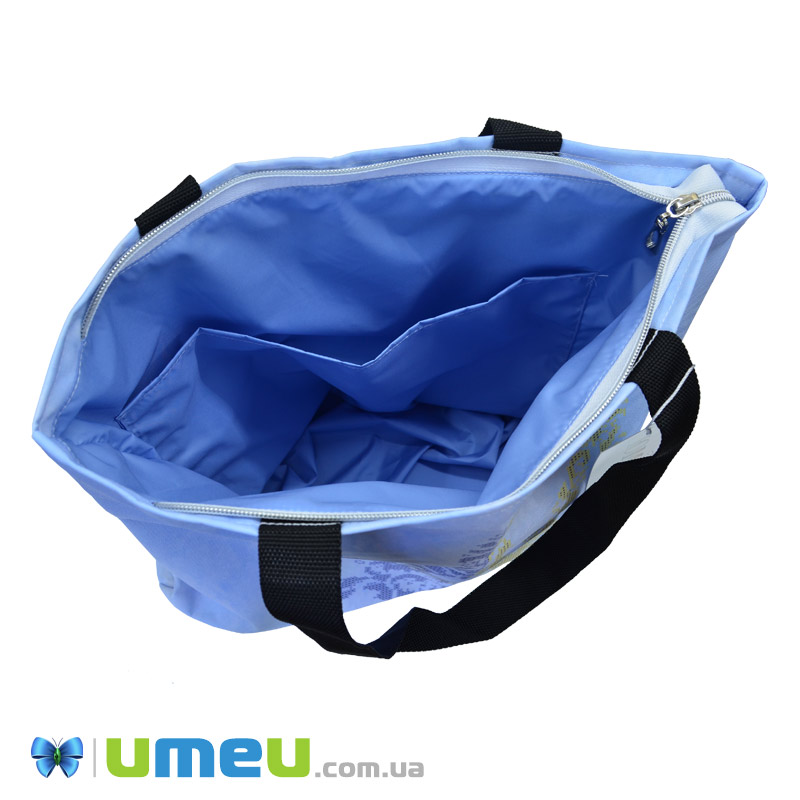 Сумка с принтом под вышивку, Карта Украины, Голубая (SXM-044493)