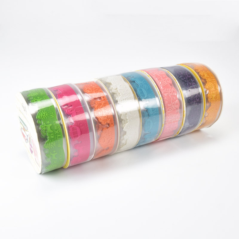 Декоративний скотч мереживний, Різнокольоровий, 15 мм (DIF-026228)