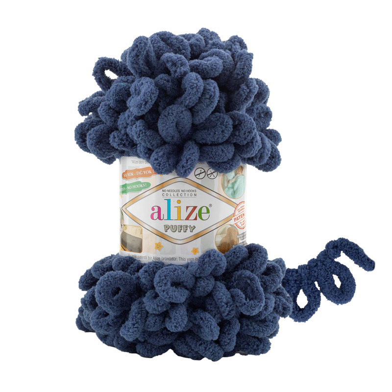 Пряжа Alize Puffy 100 г, 9,2 м, Джинс 900 (YAR-060743)