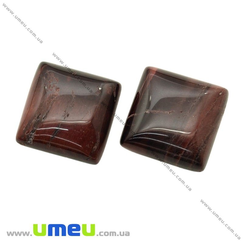 Кабошон нат. камінь Бичаче око, Квадратний, 20,5х20,5 мм (KAB-020577)