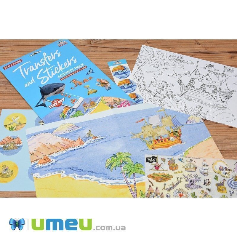 Набір перевідних наклейок Scribble Down з онлайн додатком Острів піратських скарбів (DIF-043417)