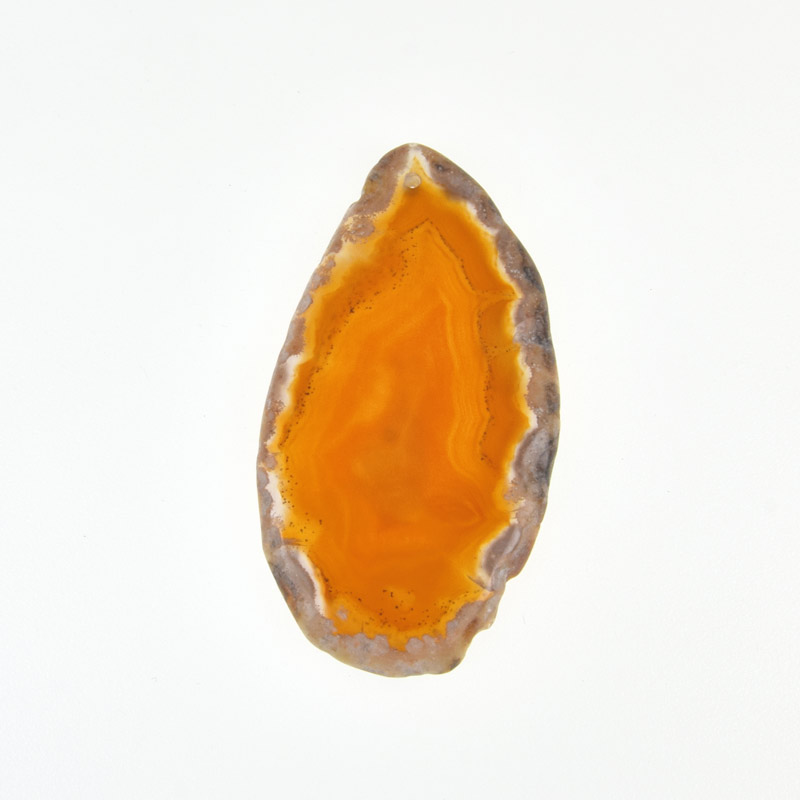 Зріз Агата, Червоно-коричневий, 67х36 мм (POD-012009)