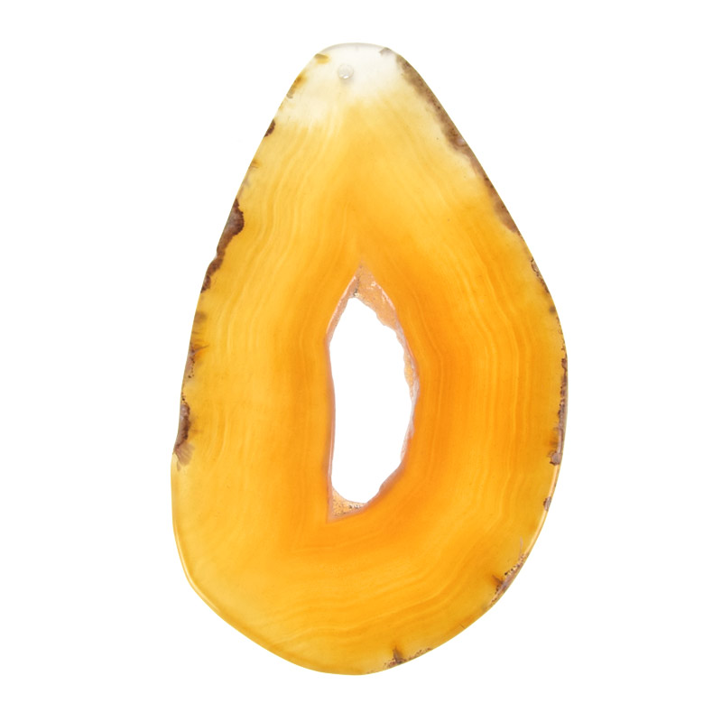 Зріз Агата, Коричневий, 94х56 мм (POD-012005)