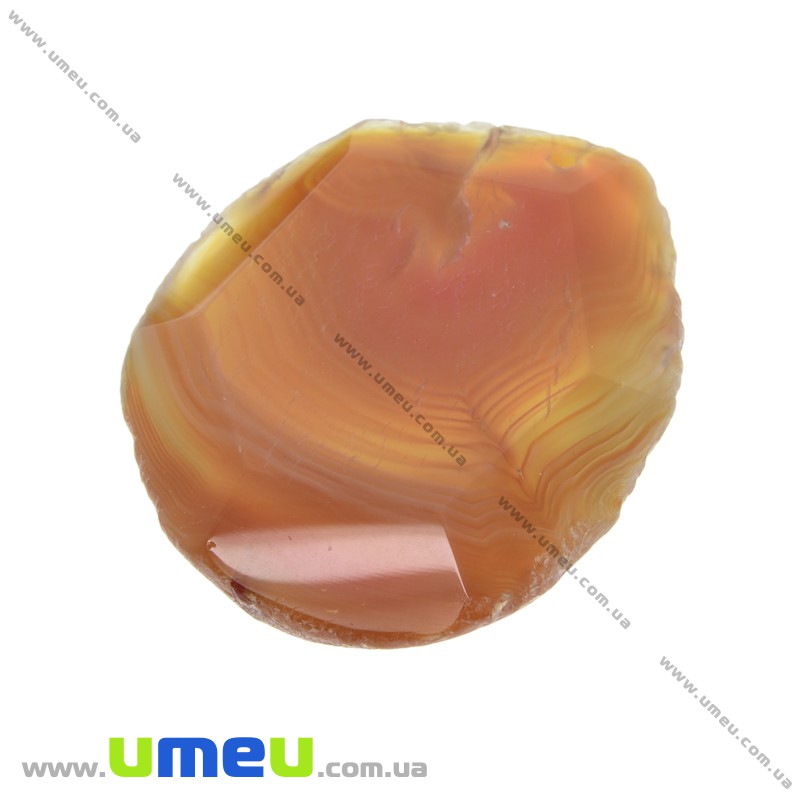 Підвіска з натурального каменю Гранована, Сердолік, 52х41 мм (POD-026076)