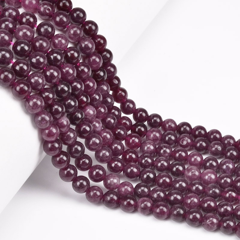 Намистини Гранат, Натур. камінь, 6,5 мм, Круглі (BUS-051705)