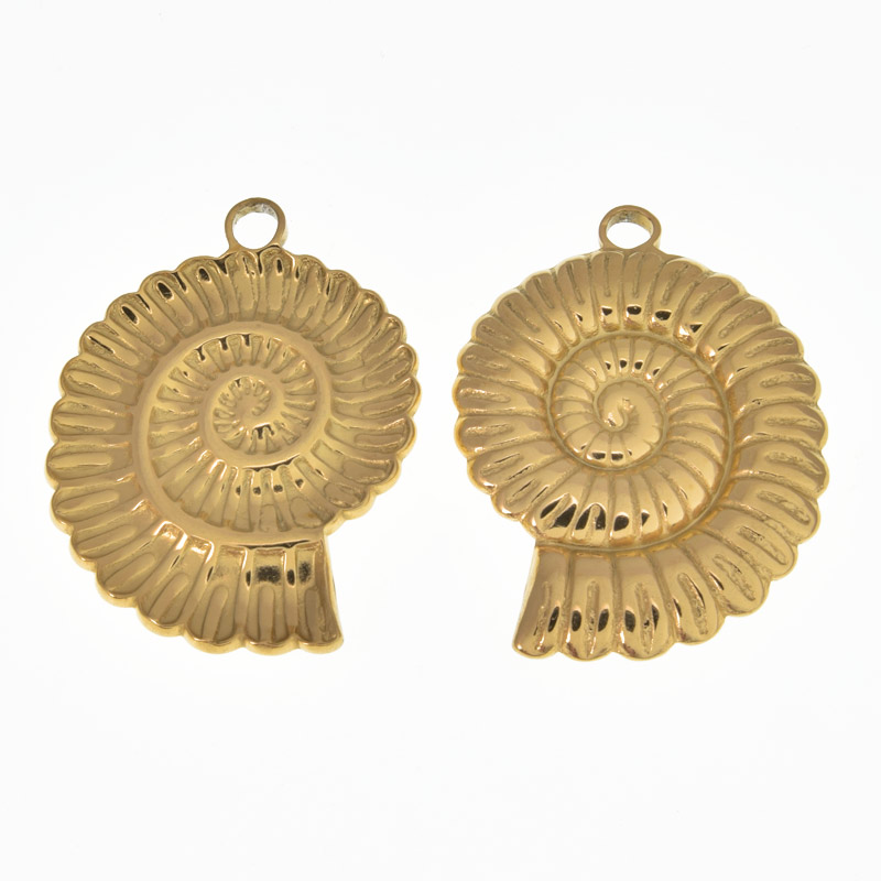 Підвіска з нерж. сталі Мушля, 30х22,5 мм, Золото (STL-060713)