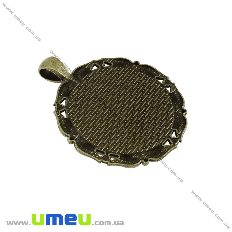 Основа кругла, 47х39 мм, 30 мм, Антична бронза (OSN-020051)
