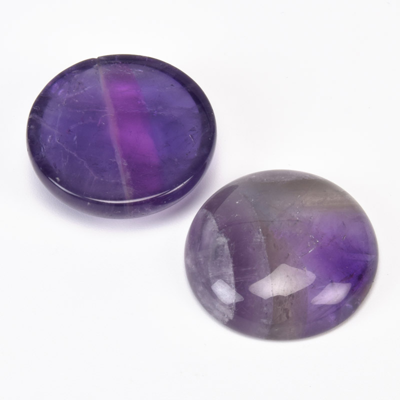 Кабошон нат. камінь Аметист, Круглий, 25 мм (KAB-002650)