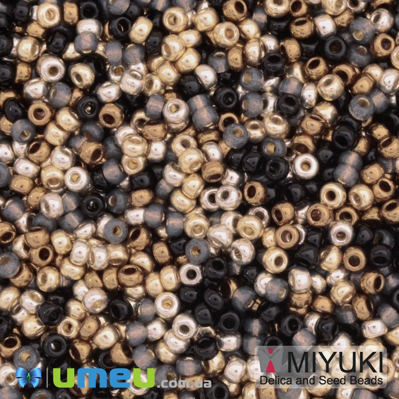 Бісер японський Miyuki круглий RR 11/0 №MIX109, Мікс коричневий (BIS-049819)