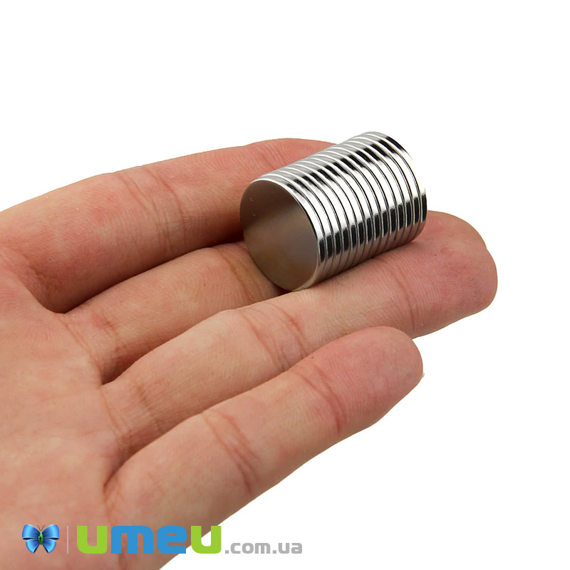 Магніт неодимовий для брошок Круглий, 20х1,3 мм (OSN-039342)