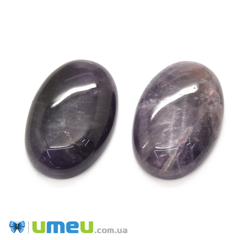 Кабошон нат. камінь Аметист темний, Овал, 30х20 мм (KAB-043081)