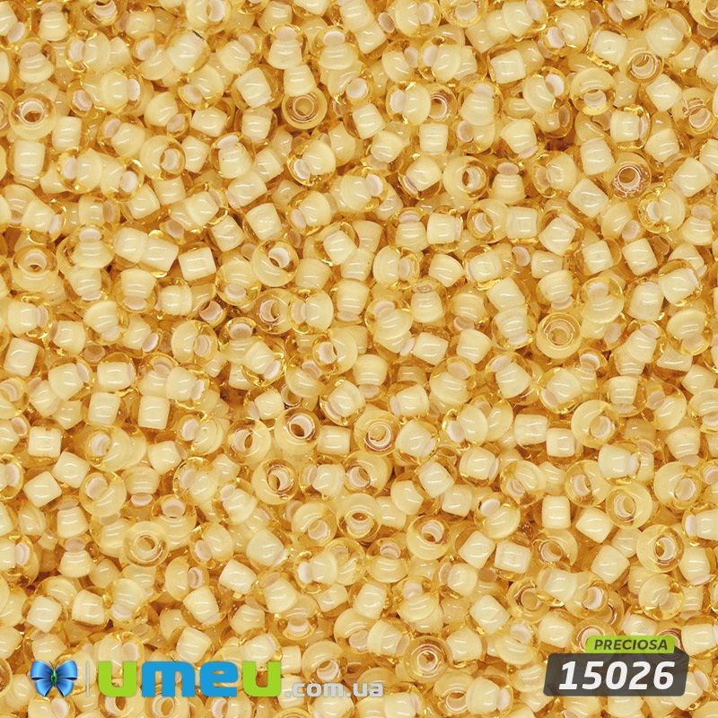Бісер чеський №939/15026, Бежевий світлий, Крейдяний, 10/0 (BIS-043983)