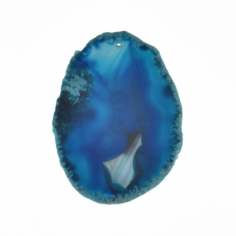 Зріз Агату, Синій, 68х51 мм (POD-020136)