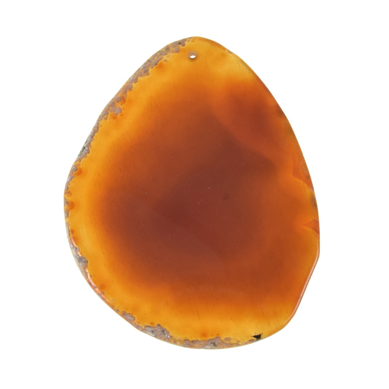 Зріз Агата, Коричневий, 75х59 мм (POD-014349)