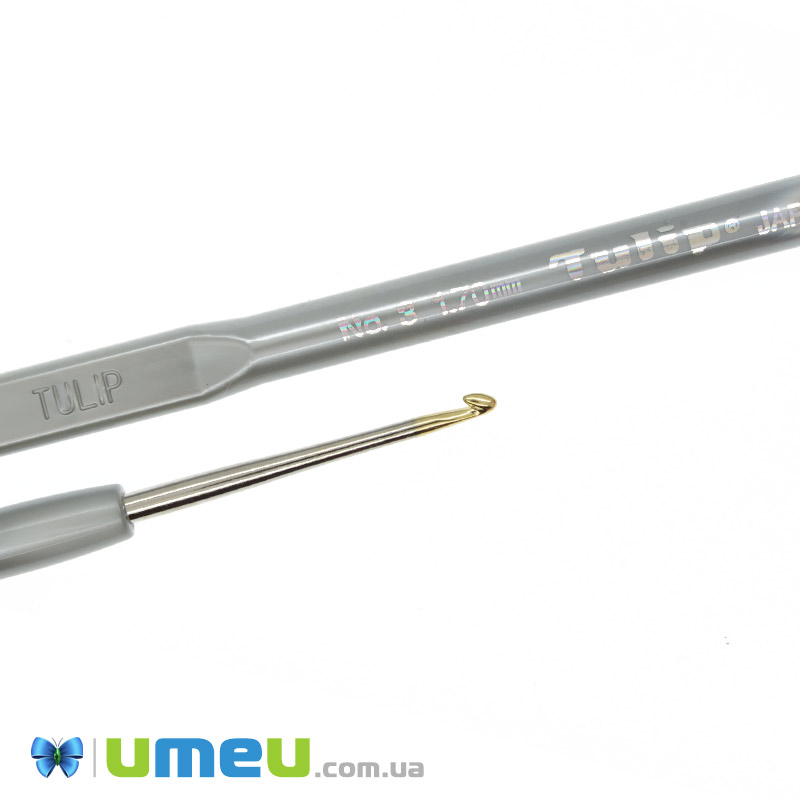 Гачок для в'язання сталевий із пластиковою ручкою Tulip (Японія), 1,7 мм (YAR-043331)