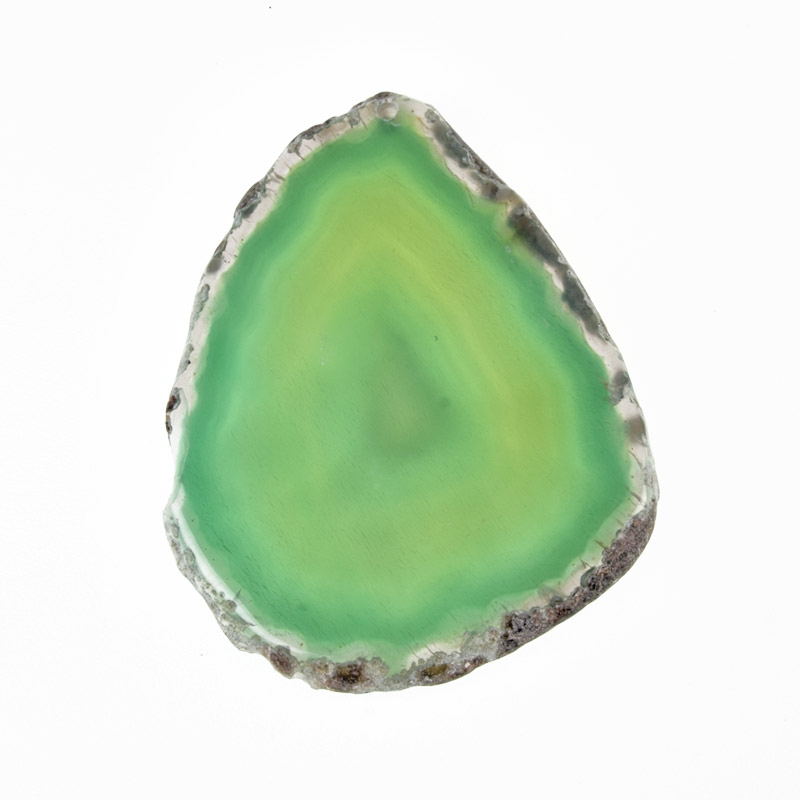 Зріз Агату, Зелений, 71х55 мм (POD-009278)