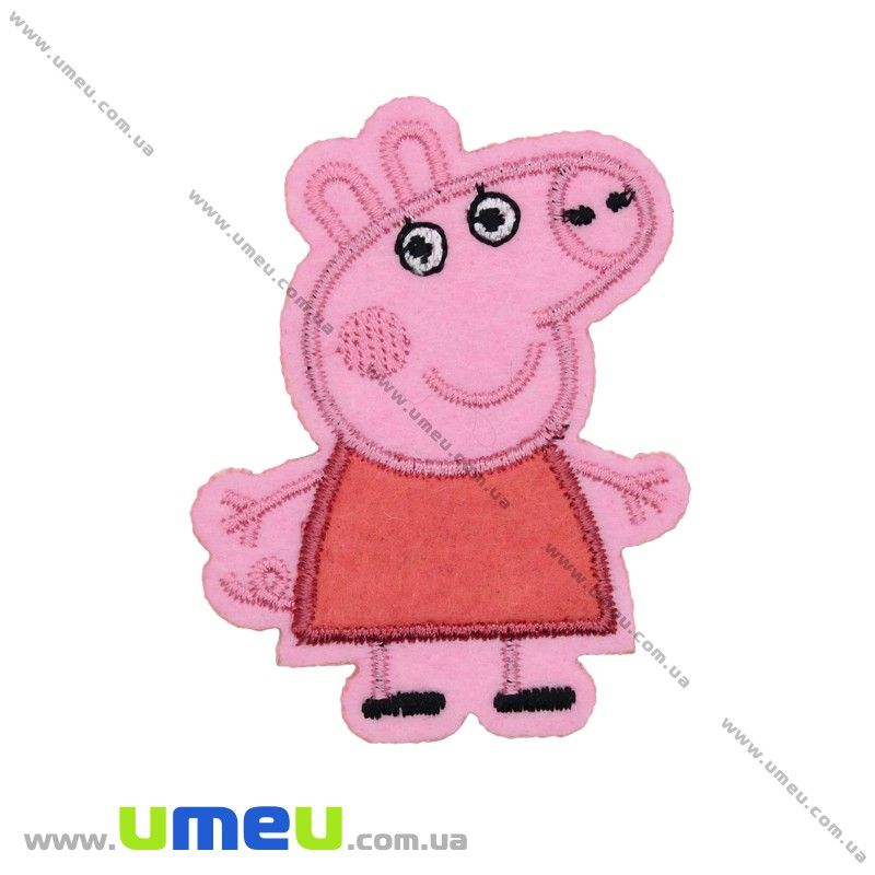 Термоаплікація дитяча Свинка Пеппа, 7х5,5 см (APL-027077)