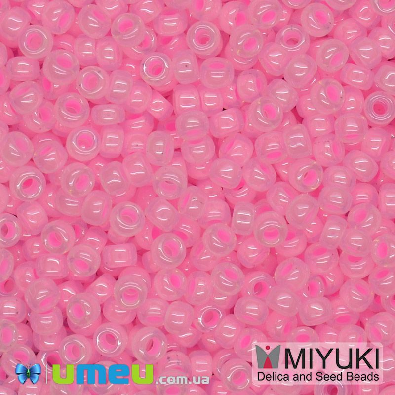 Бісер японський Miyuki круглий RR 11/0 №518, Рожевий (BIS-045632)