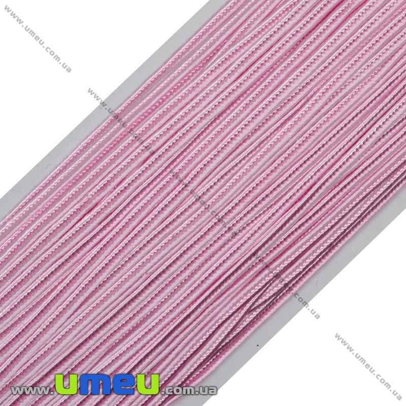Сутажный шнур, 3 мм, Розовый светлый, 1 м (LEN-010499)