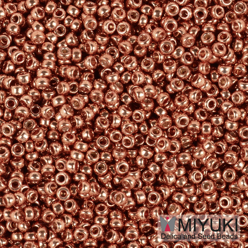 Бісер японський Miyuki круглий RR 11/0 №4207 Duracoat Galvanized, Мідний світлий (BIS-045701)