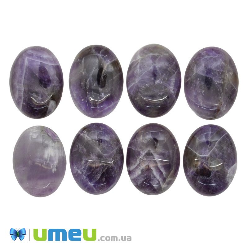 Кабошон нат. камінь Аметист, Овал, 40х30 мм (KAB-005693)