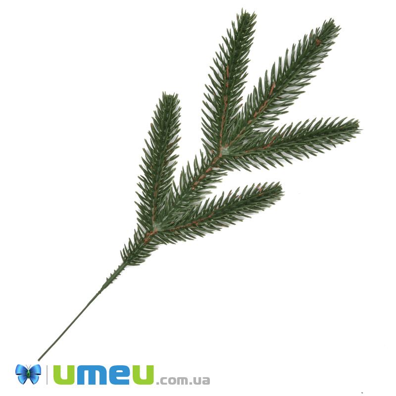 Ветка ели односторонняя, Зелёная, 20-22 см (DEC-039590)