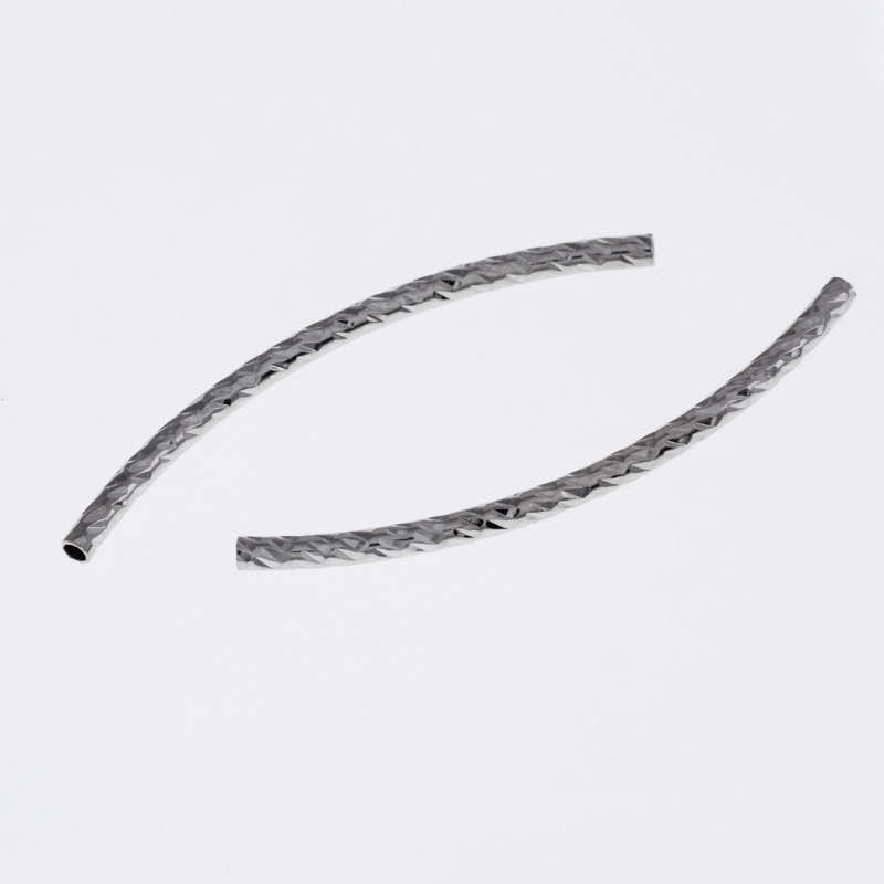 Бусины мет. Трубочки, 30х1,5 мм, Латунь с покрытием Родий (BUS-058337)