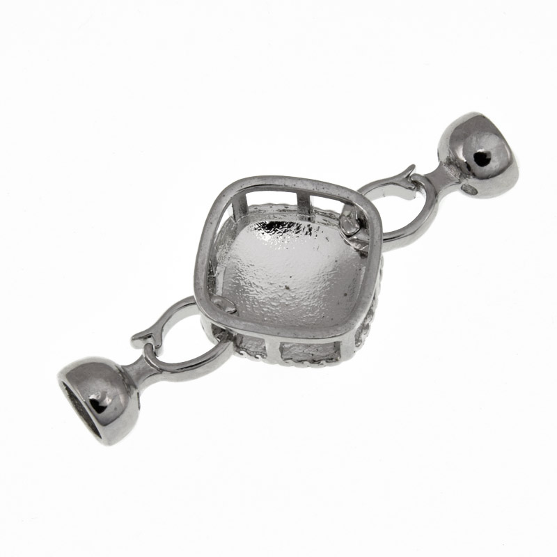 Застібка, 39х16 мм, Латунь з покриттям Родій (ZAM-060885)