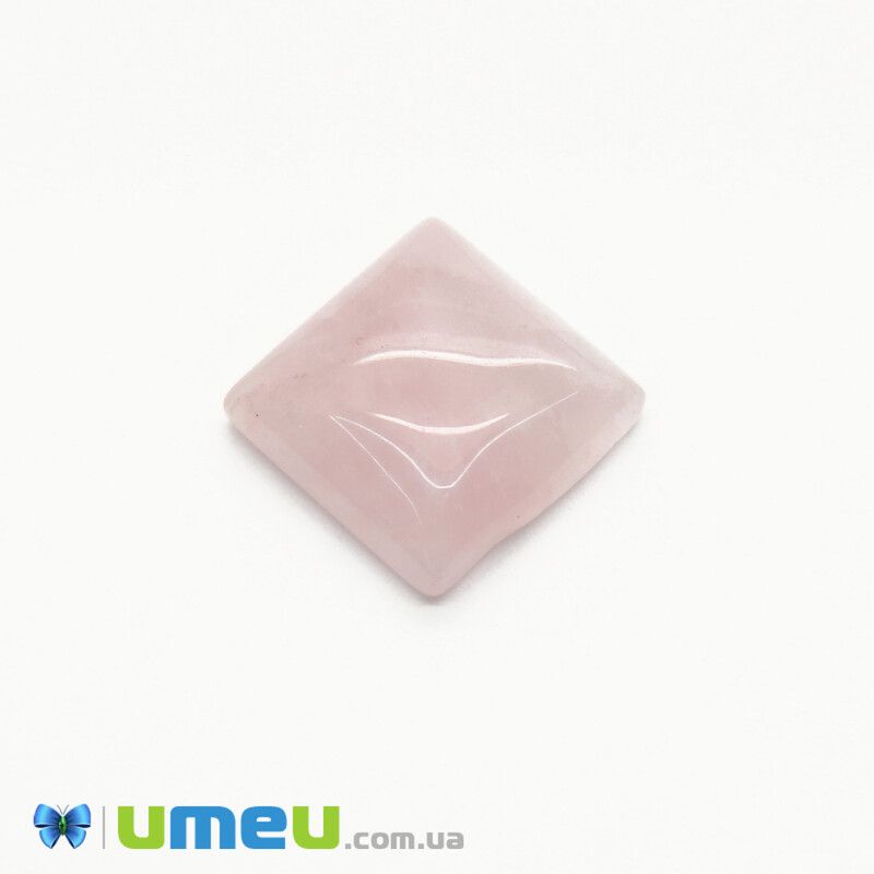 Кабошон нат. камінь Кварц рожевий (2 сорт), Квадратний, 16х16 мм (KAB-042023)
