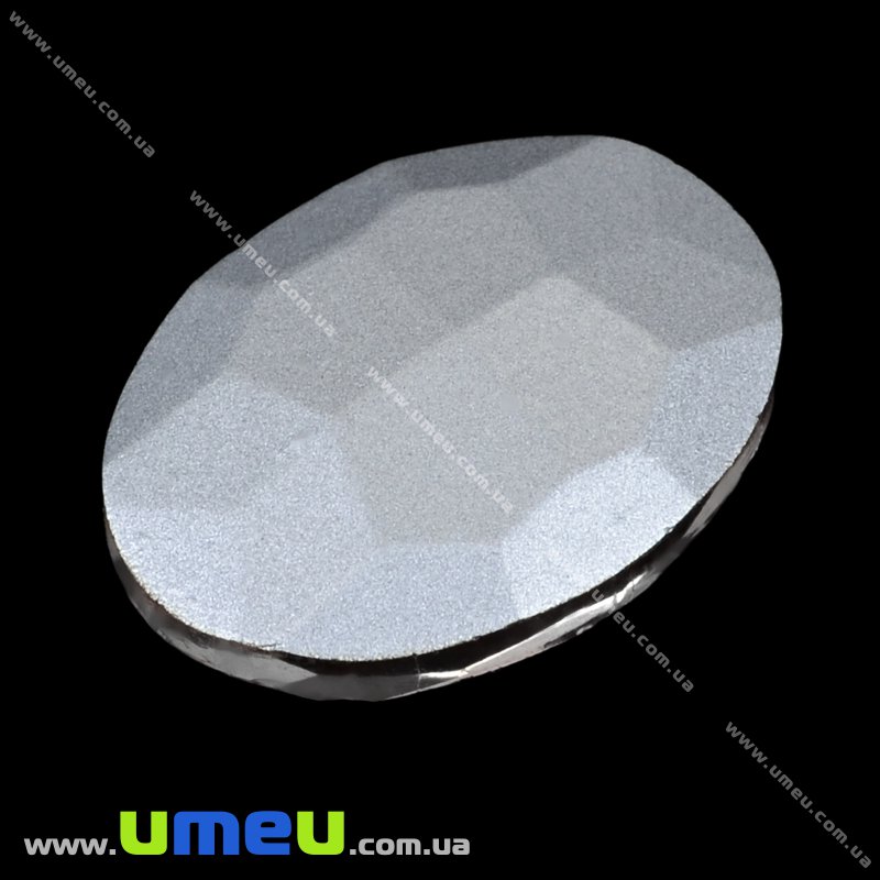 Риволи стеклянный, Овал граненый, 18х13 мм, Салатовый (KAB-009439)