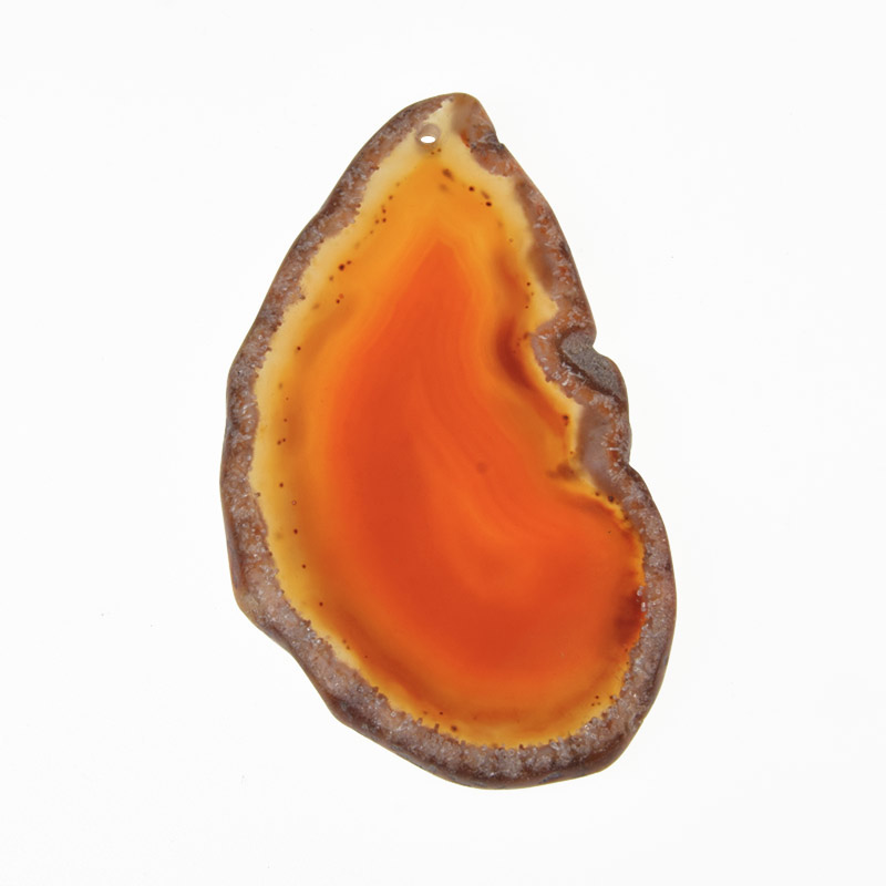 Срез Агата, Красно-коричневый, 74х43 мм (POD-012008)