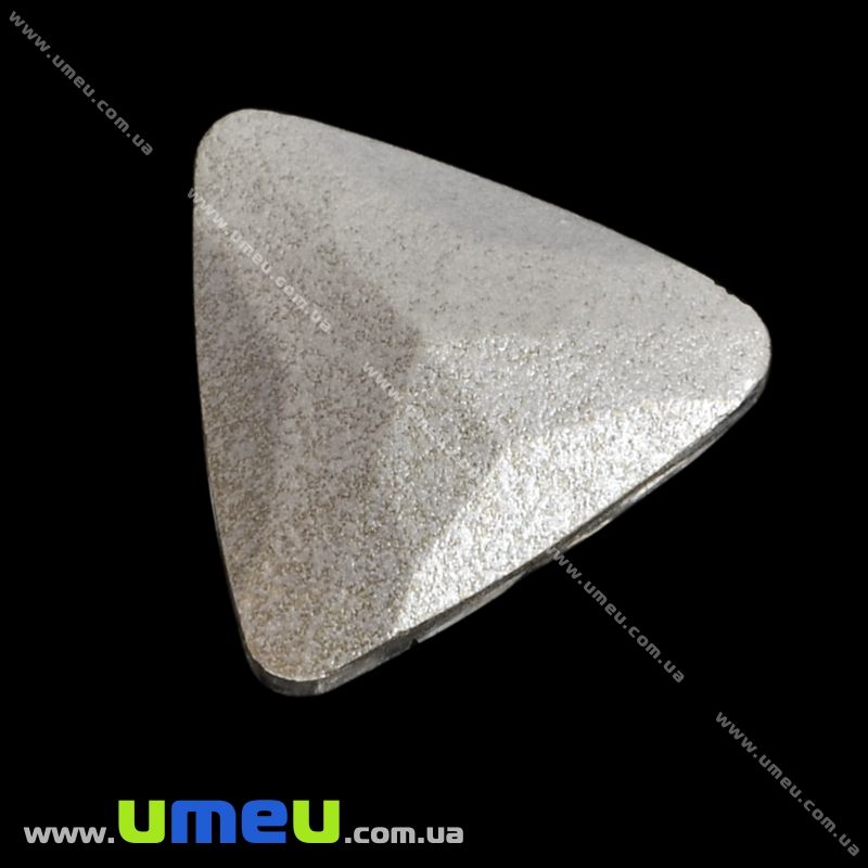 Ріволі скляний, Трикутний гранований, 18х18 мм, Коричневий (KAB-010020)