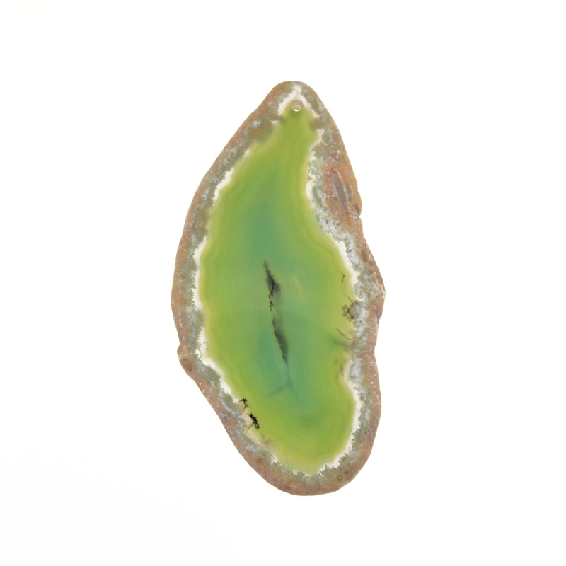 Срез Агата, Зеленый, 84х43 мм (POD-011969)