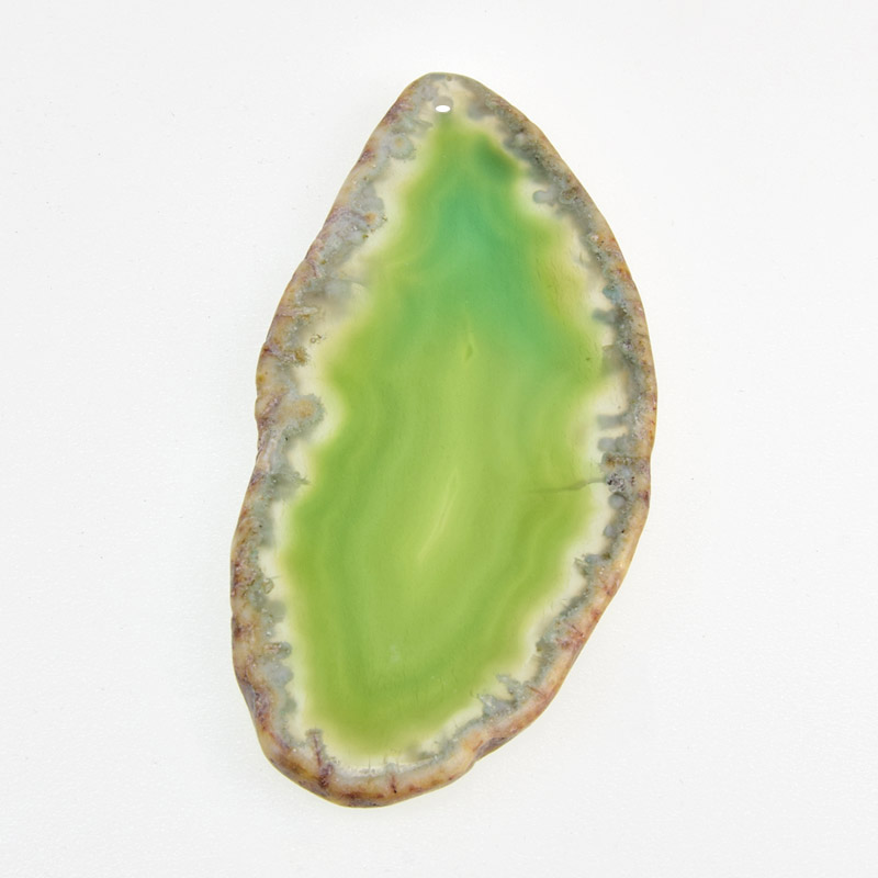 Зріз Агата, Зелений, 79х38 мм (POD-014413)