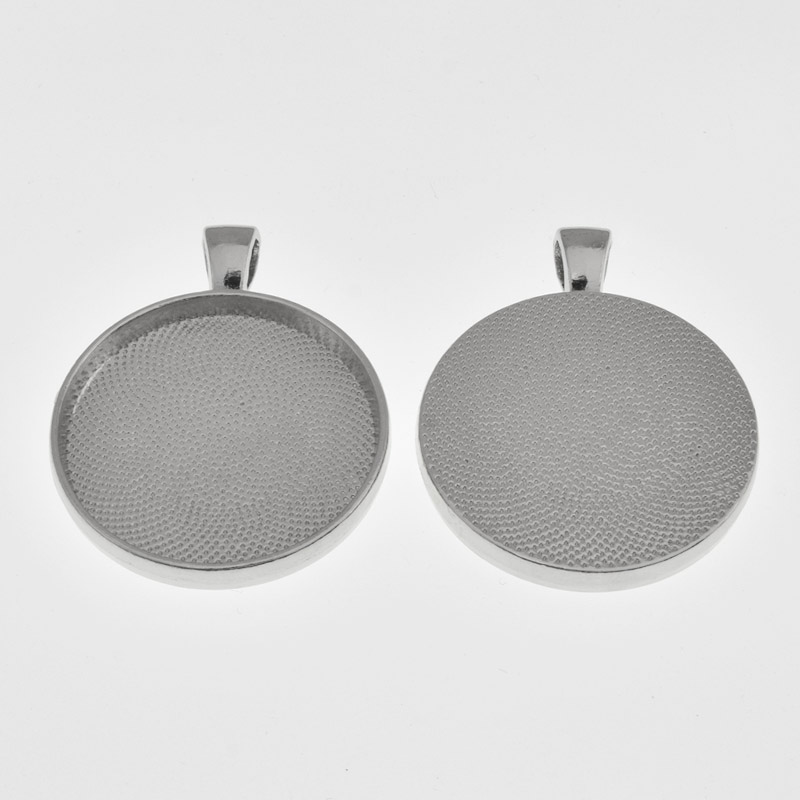 Основа кругла, 41х33 мм, 30 мм, Античне срібло (OSN-059455)