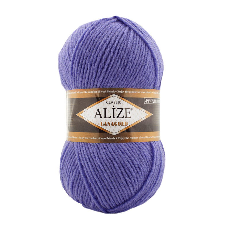 Пряжа Alize Lanagold 100 г, 240 м, Фіолетова 851 (YAR-060778)