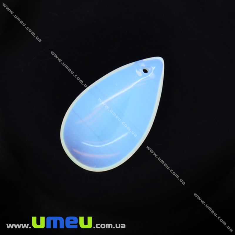 Підвіска з натурального каменю Крапля, опал (Місячний камінь), 23х13 мм (POD-009314)