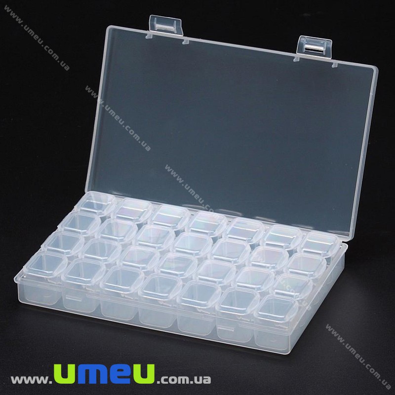 Органайзер для зберігання бісеру на 28 осередків, 17,5х10,5х2,5 cм (INS-024877)
