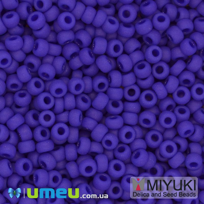 Бісер японський Miyuki круглий RR 11/0 №414F, Синій матовий (BIS-045595)
