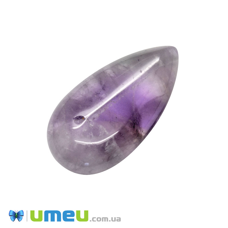 Кабошон нат. камінь Аметист (2 сорт), Крапля, 27,7 х15, 1 мм (KAB-050668)