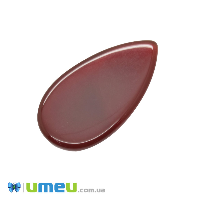 Кабошон нат. камінь Сердолік, Крапля, 27,5х15 мм (KAB-050661)