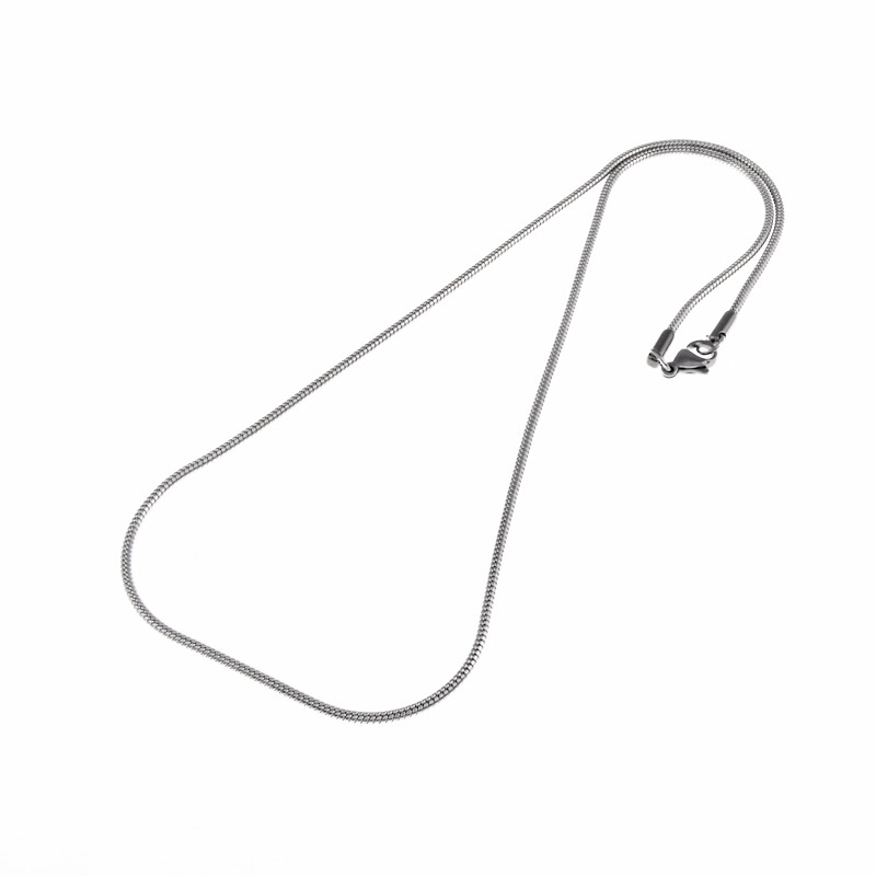 Основа на шию з нерж. ст., 2 мм, Темне срібло, 45 см (STL-055564)