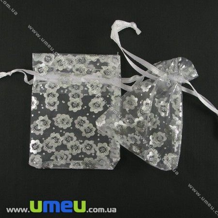 Подарочная упаковка из органзы, 7х9 см, Белая, 1 шт (UPK-001090)