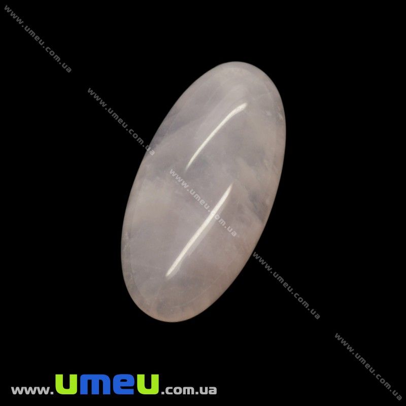 Кабошон нат. камінь Кварц рожевий, Овал, 30х15 мм (KAB-012641)