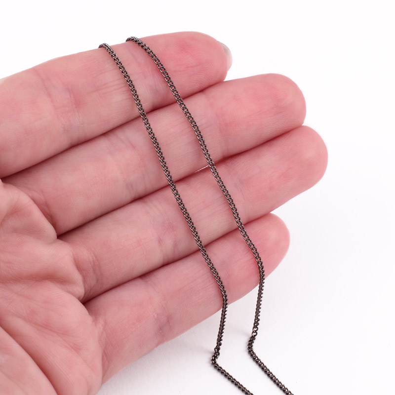 Ланцюг, чорний, 2х1 мм (ZEP-009629)