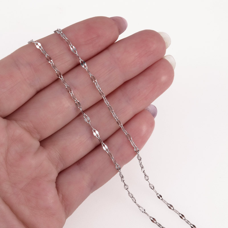 Ланцюг з нержавіючої сталі, 2 мм, Темне срібло (ZEP-055312)